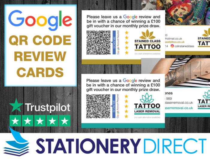 Google QR Code Review Cards